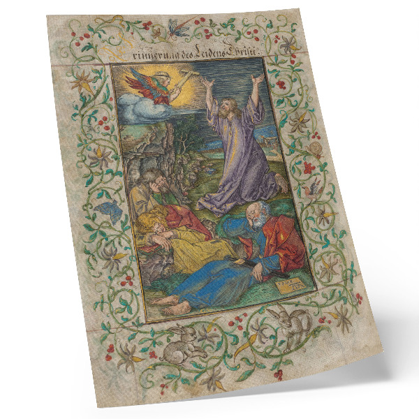 Lienzo decorativo moderno Cristo en el Monte de los Olivos (1508 y década de 1580) de Albrecht Dürer y Georg Mack el Viejo.