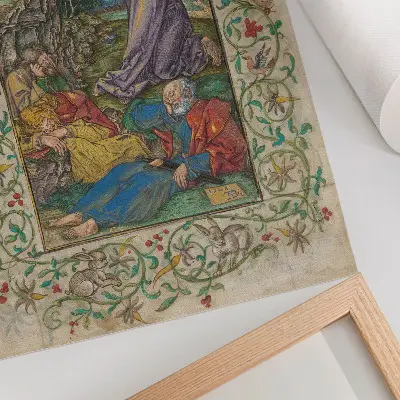 Lienzo decorativo moderno de la obra Cristo en el Monte de los Olivos de Albrecht Dürer y Georg Mack el Viejo