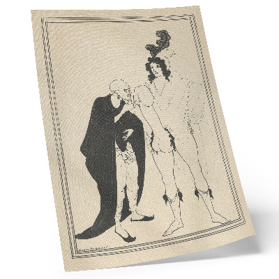 Póster con colores saturados El análisis del Heraldo basado en la Lisístrata de Aristófanes, Aubrey Beardsley