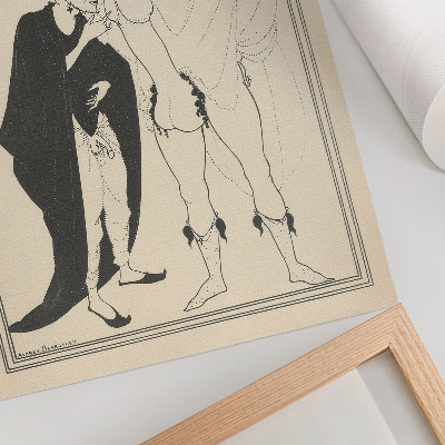 Póster con colores saturados El análisis del Heraldo basado en la Lisístrata de Aristófanes, Aubrey Beardsley