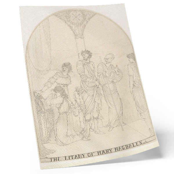 Lienzo decorativo moderno Letanía de María Magdalena por Aubrey Vincent Beardsley