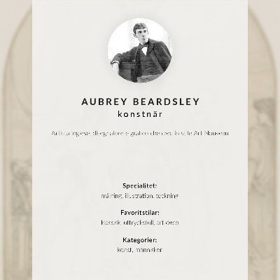 Póster Panel de Aubrey Vincent Beardsley