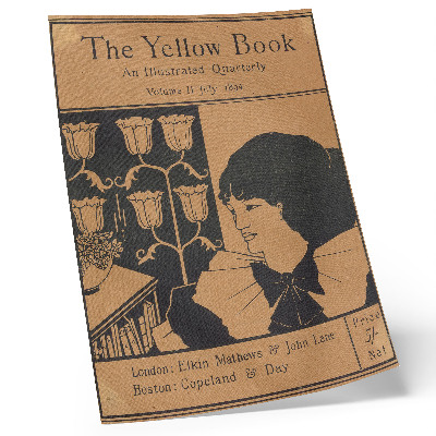 Lámina artística de alta calidad Portada de The Yellow Book, una revista trimestral ilustrada, Volumen II, julio de 1894, Aubrey Beardsley.