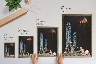 Póster con colores saturados Ilustración de Kay Nielsen para el libro 