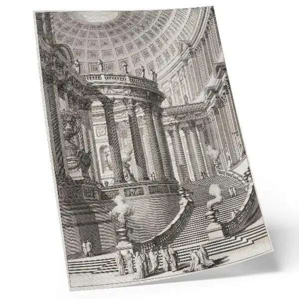 Póster Templo antiguo de Giovanni Battista Piranesi