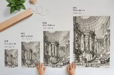 Póster Templo antiguo de Giovanni Battista Piranesi