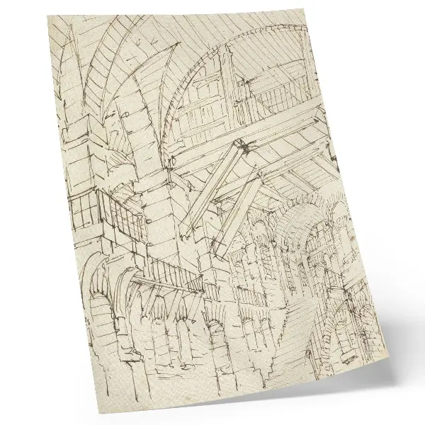 Estudios de arquitectura de Giovanni Battista Piranesi póster con colores saturados