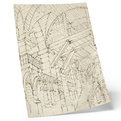 Póster con colores saturados Estudios de arquitectura, nulos de Giovanni Battista Piranesi.