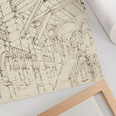 Póster con colores saturados Estudios de arquitectura, nulos de Giovanni Battista Piranesi.