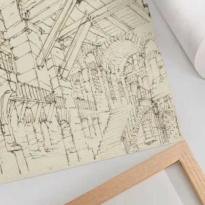 Estudios de arquitectura de Giovanni Battista Piranesi póster con colores saturados