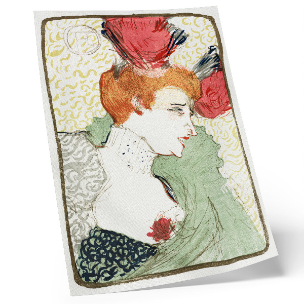 Lienzo decorativo moderno Busto de la señorita Lender (1895), impresión de alta resolución de Henri de Toulouse-Lautrec.