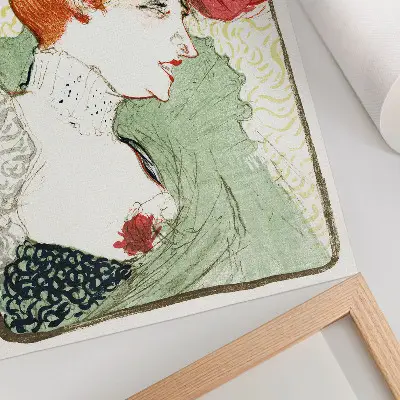 Lienzo decorativo moderno de la obra Busto de la señorita Lender (1895) de Henri de Toulouse-Lautrec en impresión de alta resolución