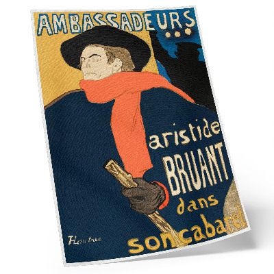 Póster Los embajadores de Aristide Bruant dans son cabaret 1892 impresión de alta resolución de Henri de Toulouse-Lautrec