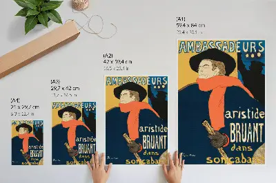 Póster de Los embajadores de Aristide Bruant dans son cabaret 1892 impresión de alta resolución de la obra de Henri de Toulouse-Lautrec