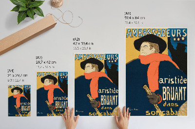 Póster Los embajadores de Aristide Bruant dans son cabaret 1892 impresión de alta resolución de Henri de Toulouse-Lautrec