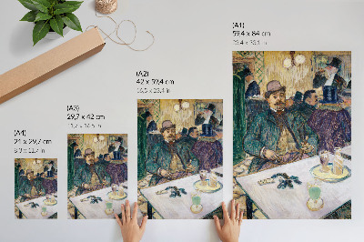 Póster El señor Boileau en el café (1893) – una pintura de alta resolución de Henri de Toulouse-Lautrec