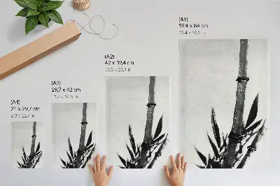 Lámina artística de Bambú de Katsushika Hokusai en estilo de pintura japonesa antigua de alta calidad
