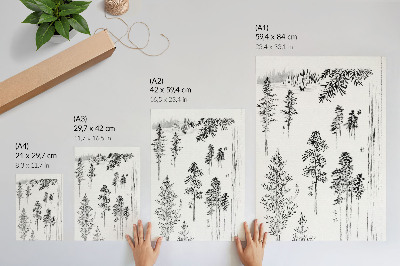Lámina artística de alta calidad Los pinos de Hokusai (1800-1900) – grabado japonés antiguo en madera