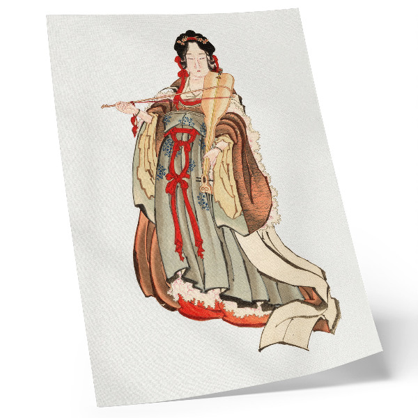 Lámina artística de alta calidad Benten (Diosa del Amor) (siglos XVIII-XIX), ilustración de una mujer japonesa de la Edad de Piedra realizada por Katsushika Hokusai.