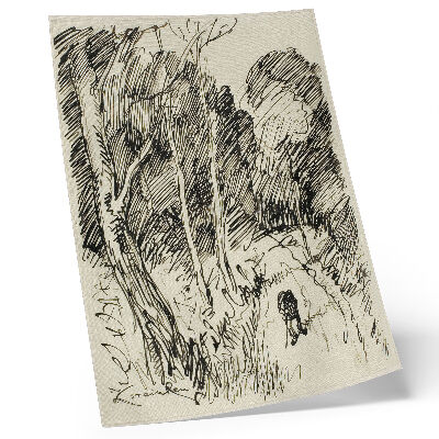 Póster Paisaje forestal con un vagabundo, de Théophile-Alexandre Pierre Steinlen