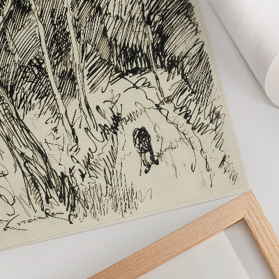 Póster Paisaje forestal con un vagabundo, de Théophile-Alexandre Pierre Steinlen
