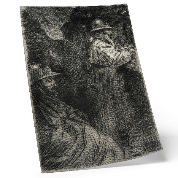 Lámina artística de alta calidad En el cuartel – Théophile Alexandre Steinlen