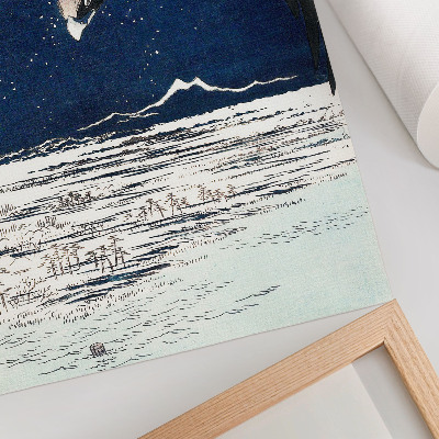 Póster Halcón japonés (1857) vintage Ukiyo-e de Utagawa Hiroshige