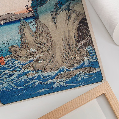 Lámina artística de alta calidad Entrada a la cueva en la isla Enoshima en la provincia de Sagami, no. 15, de Utagawa Hiroshige