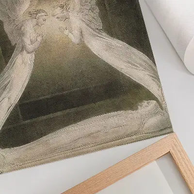 Lámina artística de alta calidad de Cristo en el sepulcro custodiado por ángeles de 1805 acuarela de William Blake