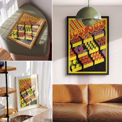 Lienzo decorativo moderno La frutería (1936) – del Proyecto Federal de Arte