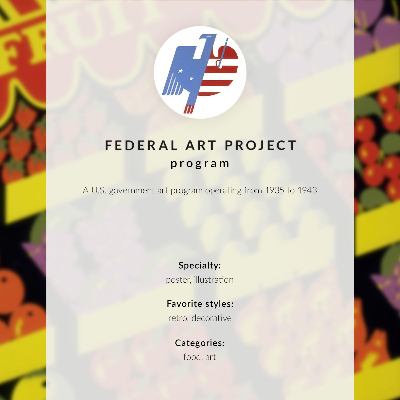 Lienzo decorativo moderno La frutería (1936) – del Proyecto Federal de Arte