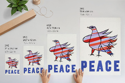 Póster Paz de McCarthy (1968) con pájaro de Ben Shahn