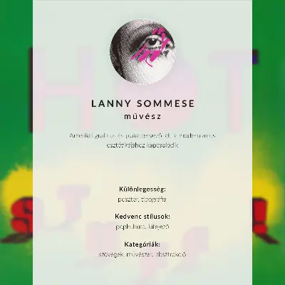 Lienzo decorativo moderno cartel de Lanny Sommese de ¡Cosas calientes! de 1985