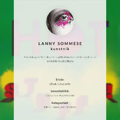 Lienzo decorativo moderno cartel de Lanny Sommese de ¡Cosas calientes! de 1985