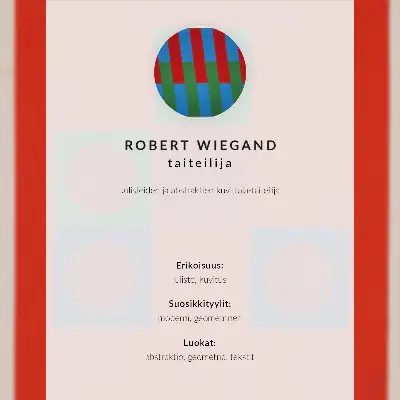 Póster cartel para la exposición de Robert Wiegand de 1965