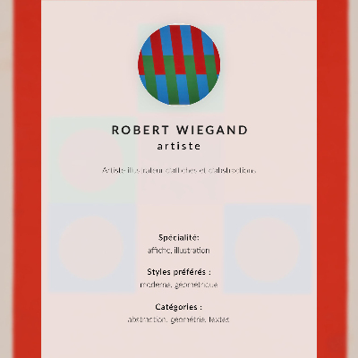 Póster Cartel para la exposición de Robert Wiegand (1965)