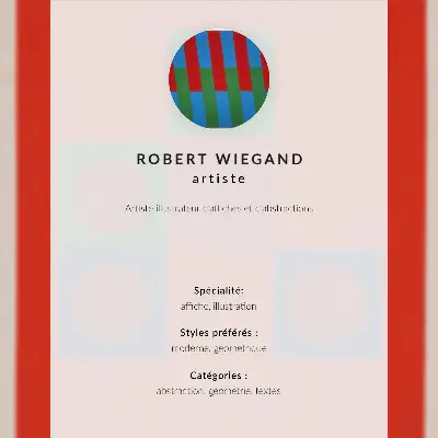 Póster cartel para la exposición de Robert Wiegand de 1965