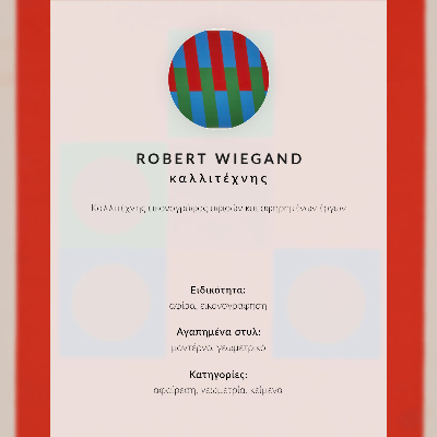 Póster Cartel para la exposición de Robert Wiegand (1965)