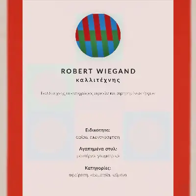 Póster cartel para la exposición de Robert Wiegand de 1965