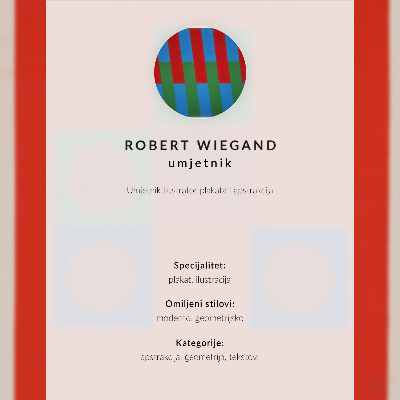 Póster Cartel para la exposición de Robert Wiegand (1965)