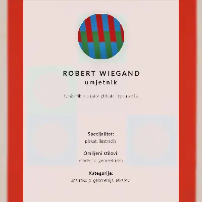 Póster cartel para la exposición de Robert Wiegand de 1965