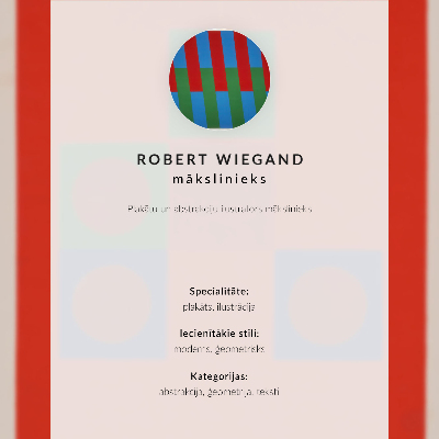 Póster Cartel para la exposición de Robert Wiegand (1965)