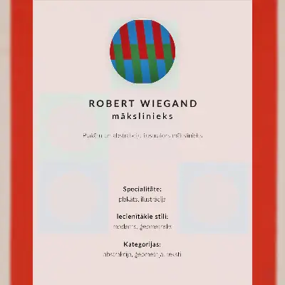 Póster cartel para la exposición de Robert Wiegand de 1965