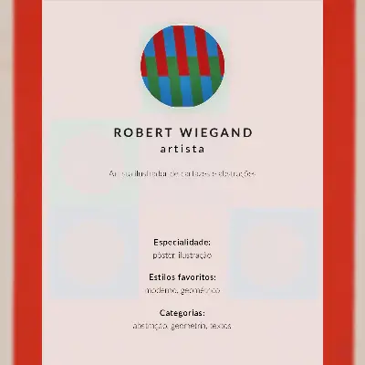 Póster cartel para la exposición de Robert Wiegand de 1965