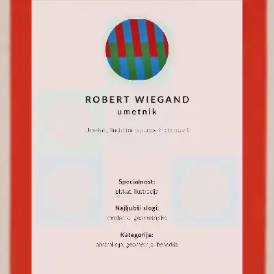 Póster cartel para la exposición de Robert Wiegand de 1965