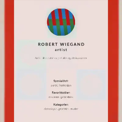 Póster cartel para la exposición de Robert Wiegand de 1965