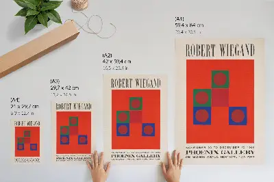 Póster cartel para la exposición de Robert Wiegand de 1965