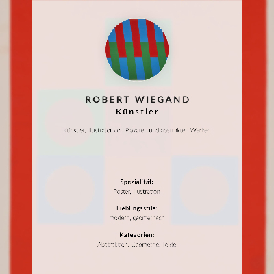 Póster Cartel para la exposición de Robert Wiegand (1965)