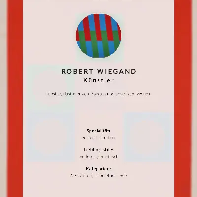 Póster cartel para la exposición de Robert Wiegand de 1965