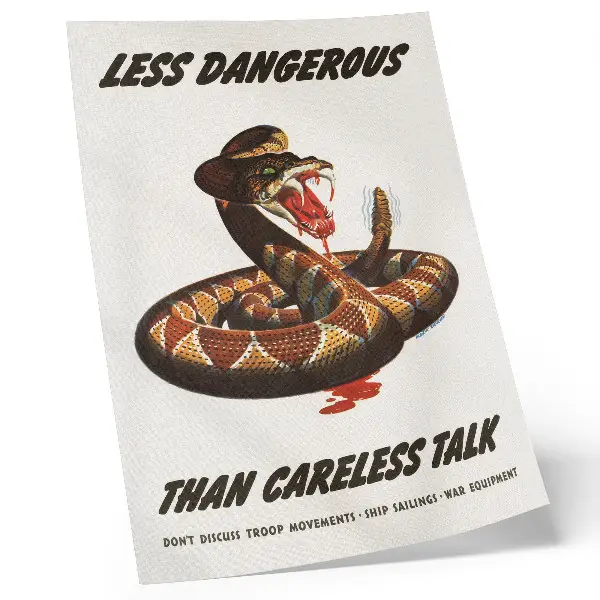 Cartel de serpiente (1944) de Albert Dorne lámina artística de alta calidad